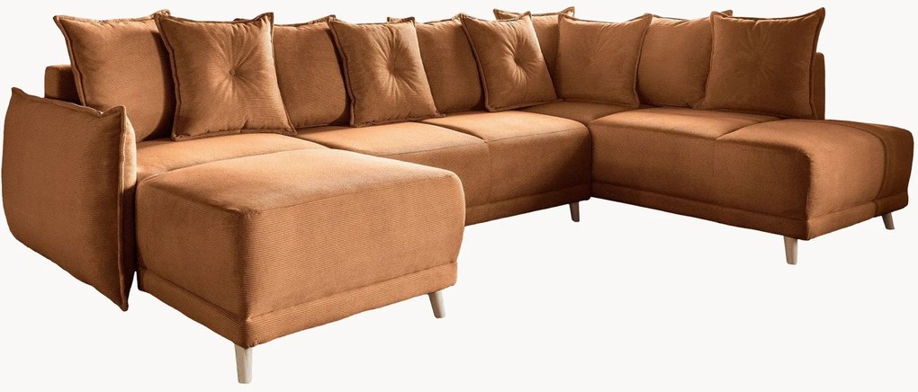 Menčestrová panoramatická pohovka's úložným priestorom Lazy Lukka (8-miestna)