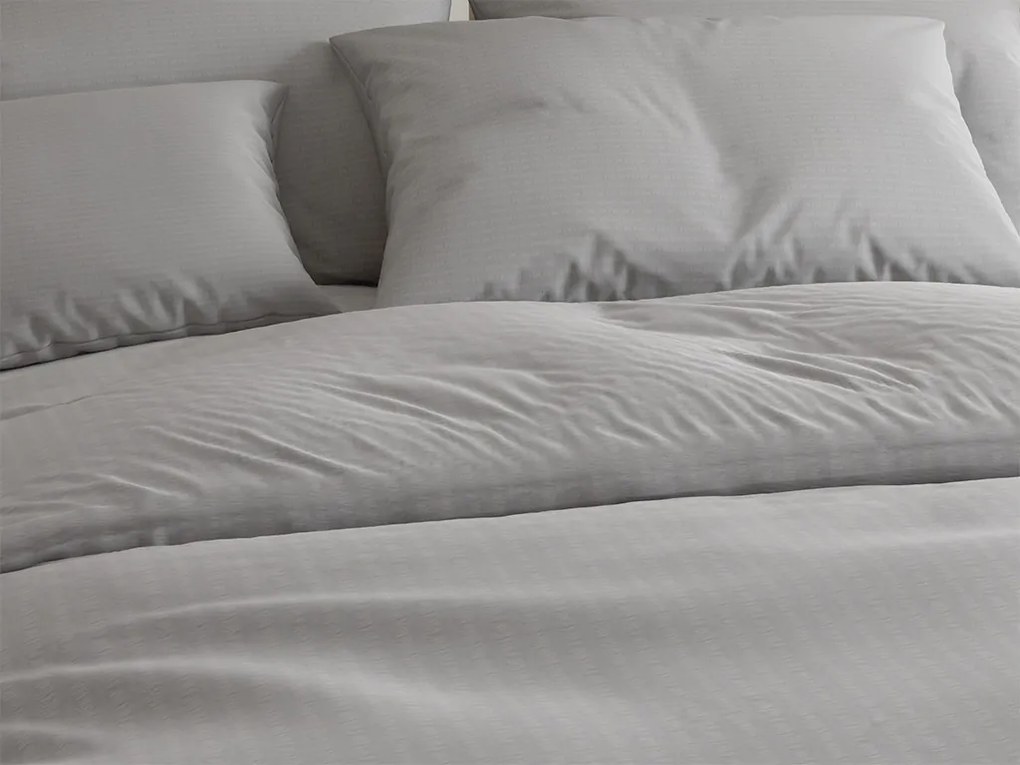 Bavlnené obliečky s krepovou úpravou LUXERA svetlo sivé hotelová kapsa II. akosť Rozmer obliečky: 70 x 90 cm | 140 x 200 cm