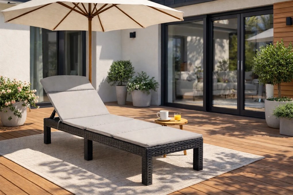 Ležadlo záhradné ratanové  LUIZIANA