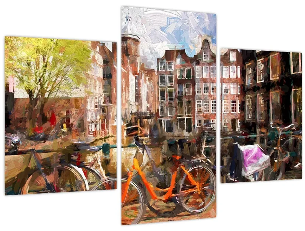 Obraz - Amsterdam, maľba (90x60 cm)