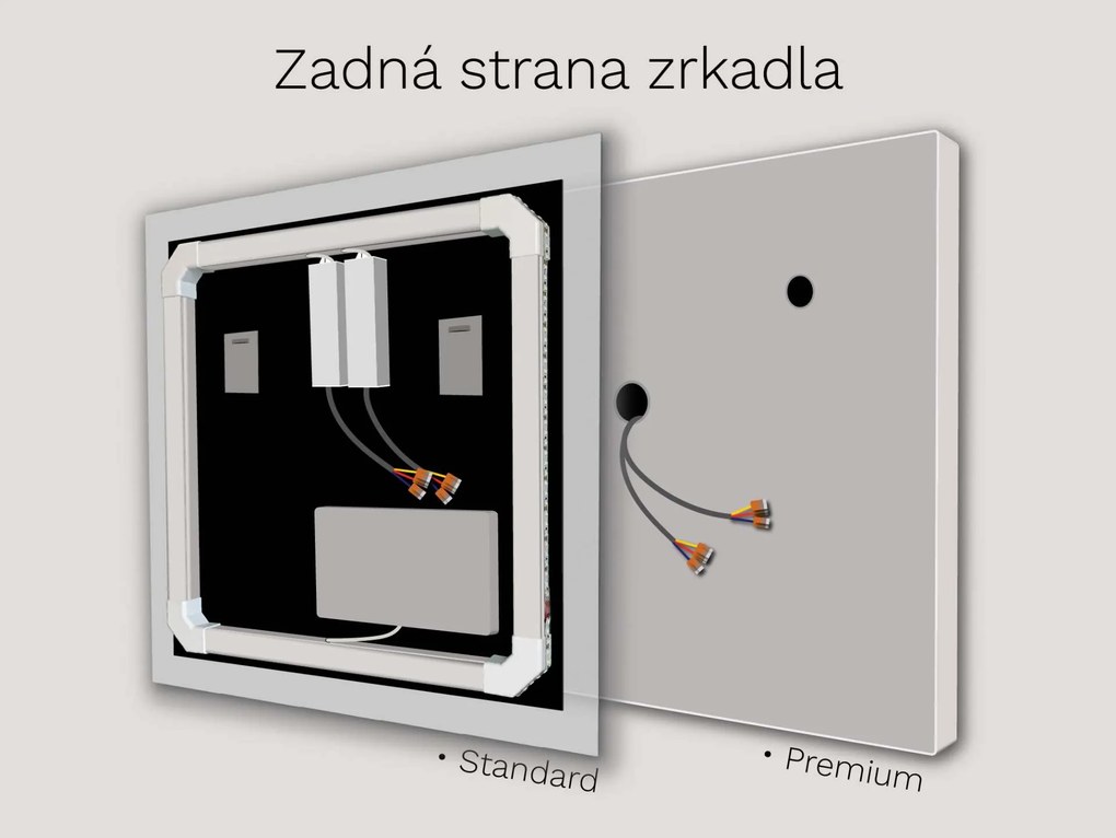SMART Zrkadlo do kúpeľne s LED osvetlením M1 + SmartScreen with Google Chromecast