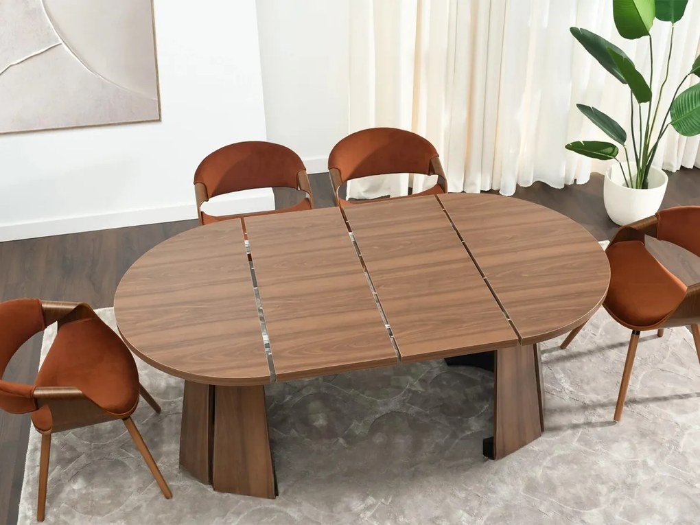 Rozkladací jedálenský stôl ORHAN orech 100 - 180 cm