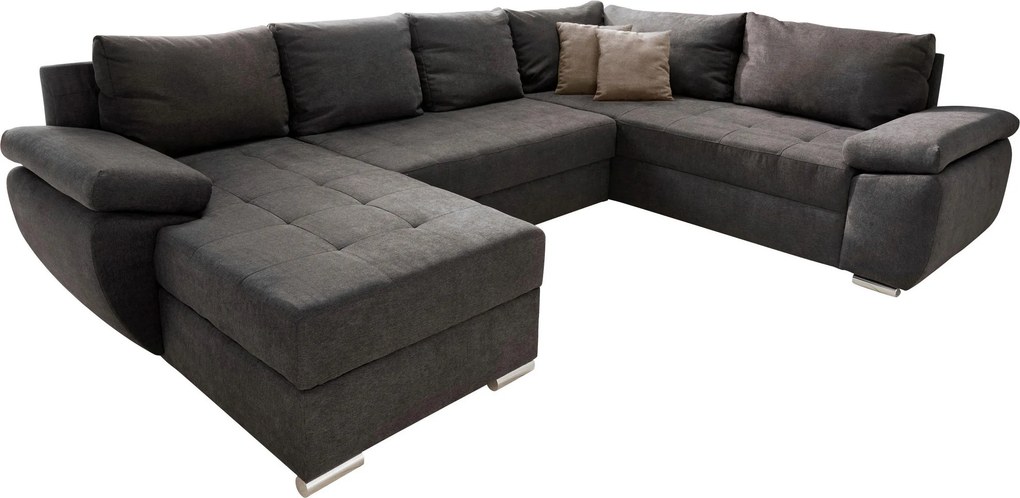 XXXLutz SEDACIA SÚPRAVA, textil, hnedá P & B - Sedačky - 002310003002