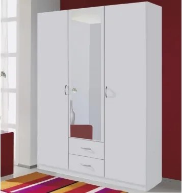 Šatníková skriňa Case, 136 cm, biela%