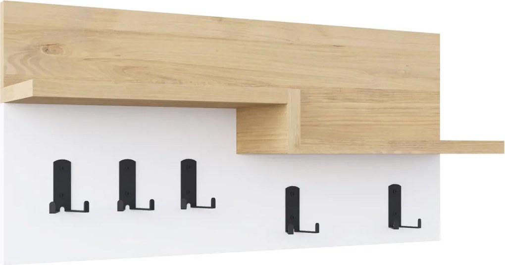 Vešiak Houseland HARMON dub zafírový/biely