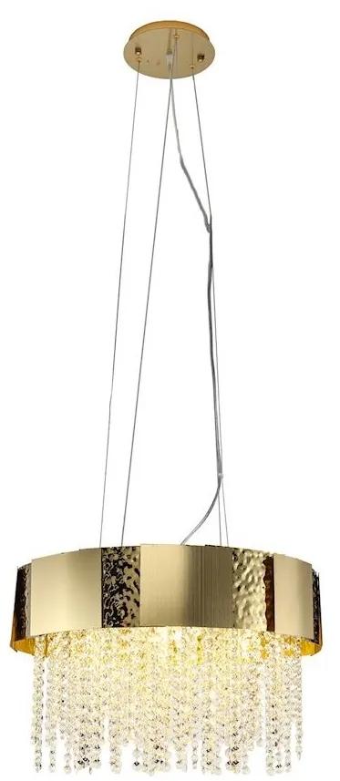Milagro Krištáľový luster na lanku ASTOR 8xGU10/50W/230V zlatá MI0601