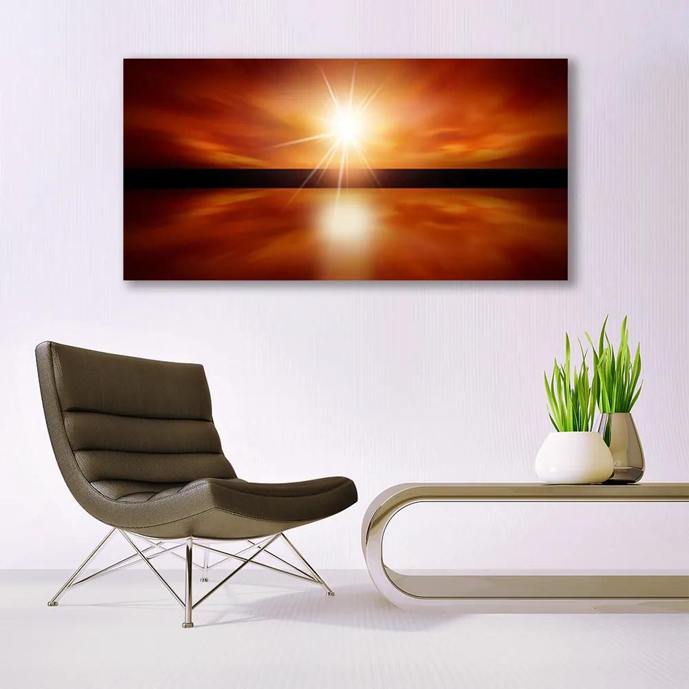 Obraz plexi Slnko nebo voda krajina 120x60 cm