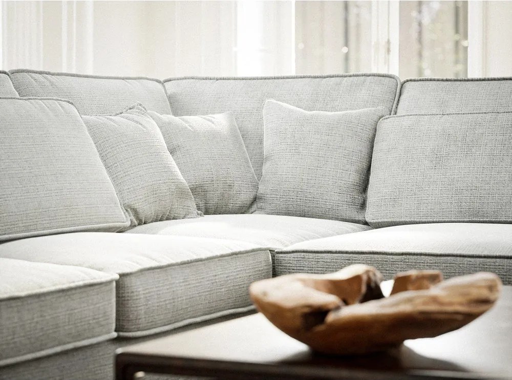 Svetlosivá ženilková rohová pohovka (pravý roh/do L) Kirou – Maison de Rêve