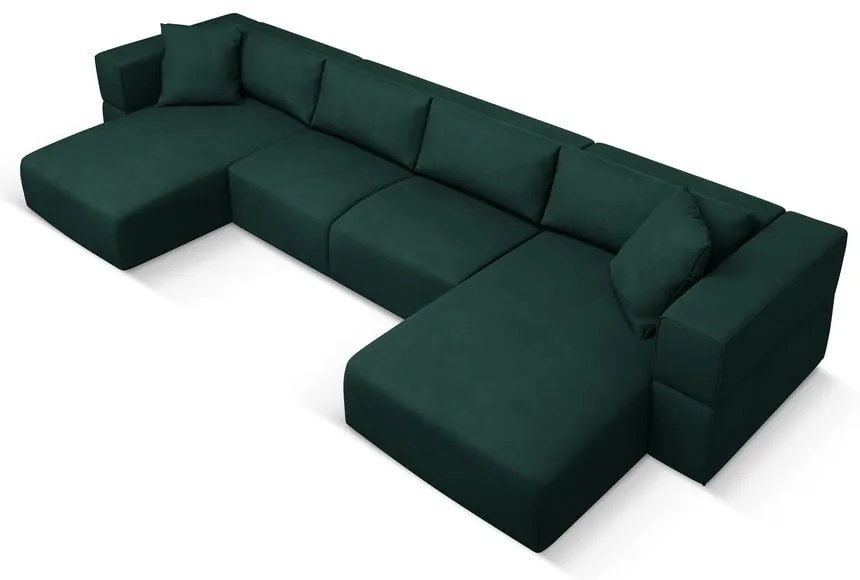 Zelená rohová pohovka do "U" Esther - Milo Casa