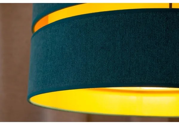 Duolla - Luster na lanku DUO 1xE27/15W/230V pr. 40 cm tyrkysová/zlatá