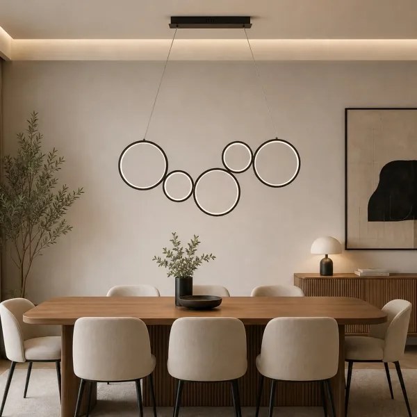 Brilagi - LED závesný luster ECHO na lankách LED/60W/230V 4000K 100 cm čierny