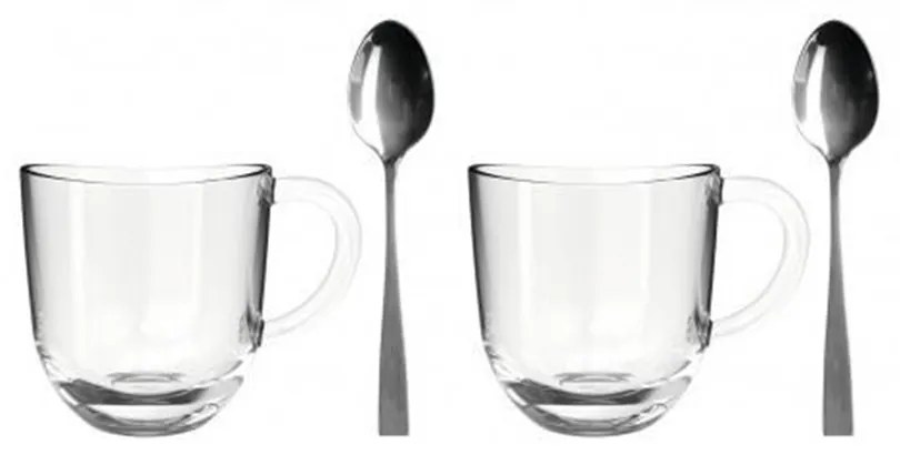 Leonardo Šálky na latte s lyžičkou 280 ml SET/2ks