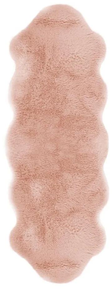 Ružová umelá kožušina Tiseco Home Studio Lambskin, 60 x 180 cm