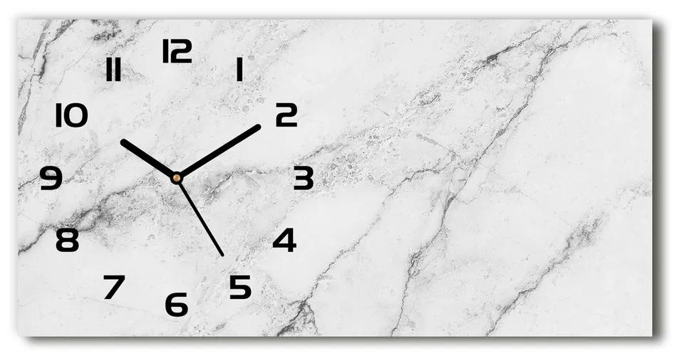 Vodorovné Moderné sklenené hodiny na stenu Mramor pl_zsp_60x30_f_135516047