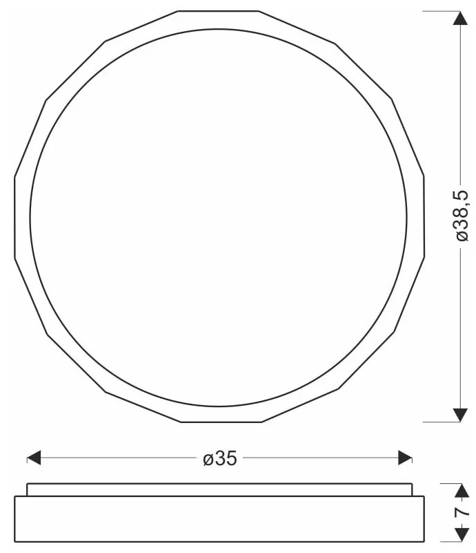 LED stropné svietidlo v prírodnej farbe ø 38,5 cm Cadix – Candellux Lighting