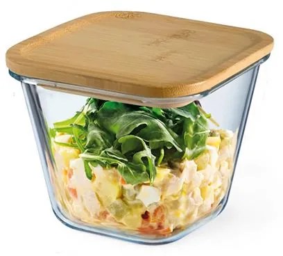 SIMAX NÁDOBA NA POTRAVINY S BAMBUSOVÝM VEKOM 0,85L