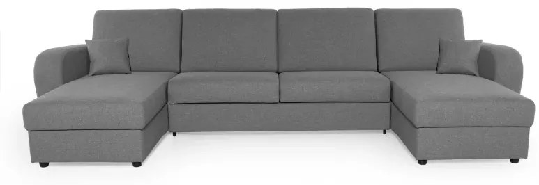 Rozkladacia sedacia súprava na každodenné spanie LIVORNO U, sivá (penelope 22), 140