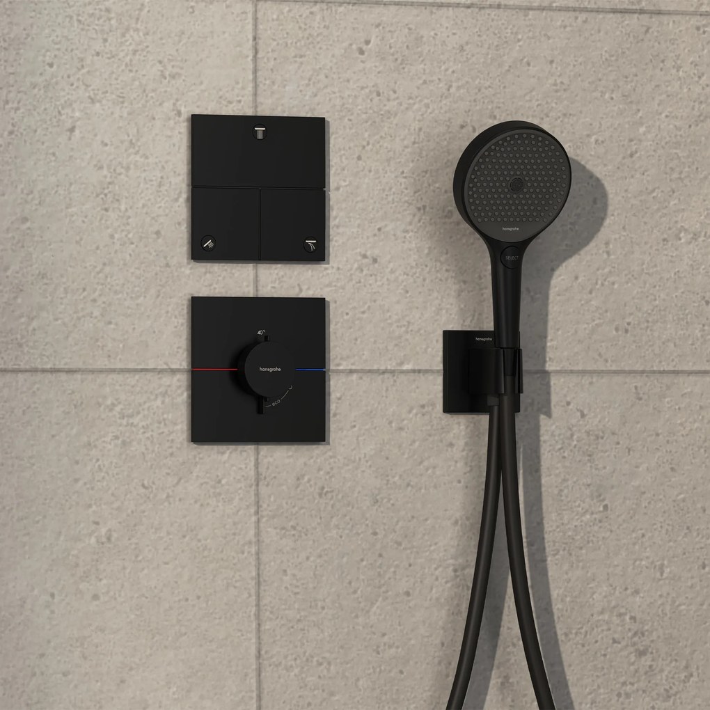 Hansgrohe ShowerSelect Comfort E, termostat pod omietku, čierna matná, HAN-15574670