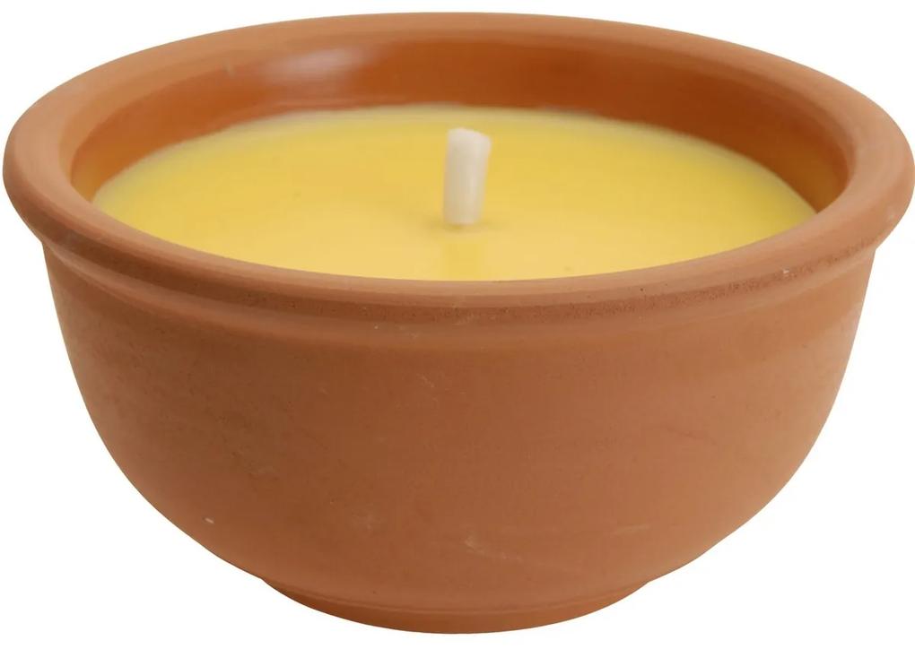 Repelentná sviečka Citronella v keramickom obale, 123 gramov