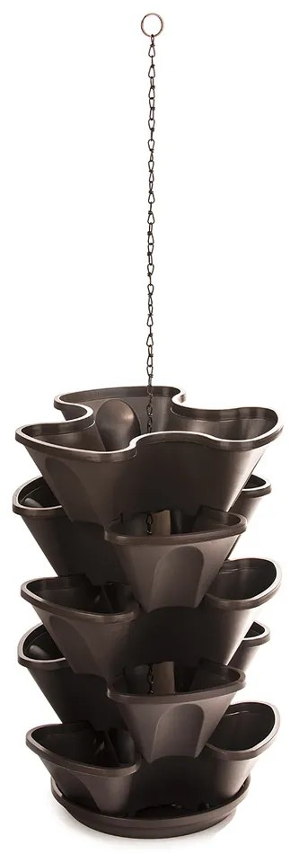 Kaskáda závesná 5-dielna hnedá, 53 cm