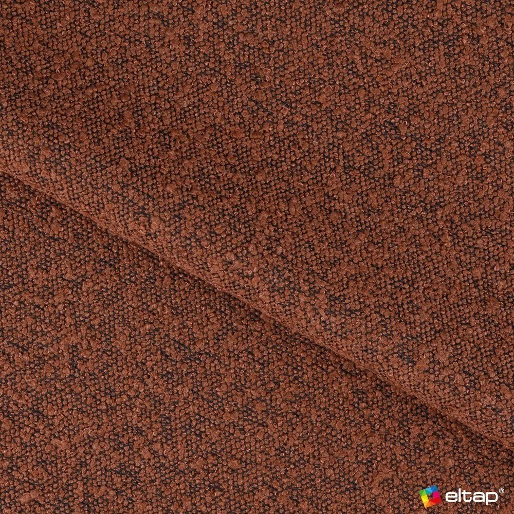 Terakotová čalúnená dvojlôžková posteľ s úložným priestorom s roštom 160x200 cm Pointt – ELTAP