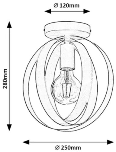 Rabalux 5359 - Stropné svietidlo CORTADO 1xE27/40W/230V