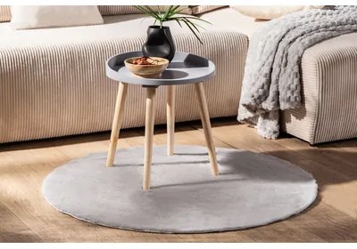 Okrúhly koberec RABBII sivý 90 cm