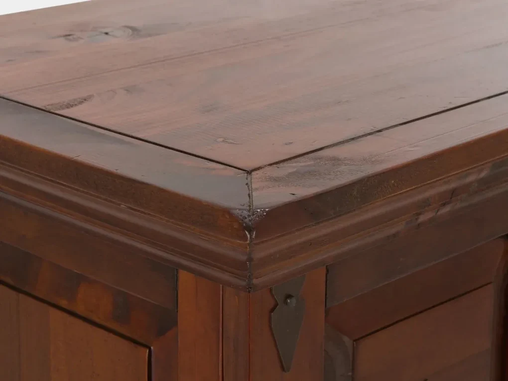furniture-nabytek.cz - Masívna komoda Highboard Catana z borovice, hnedá, lakovaná – 107×45×130 cm