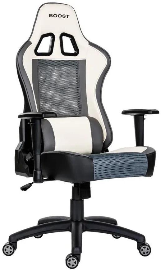 ANTARES Excluzívne herné kreslo BOOST šedé biele