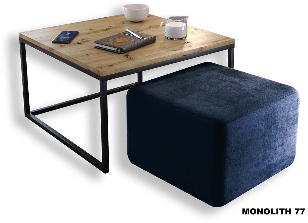 KONFERENČNÝ STOLÍK BELLA DUB ARTISAN + TABURET ZAMAT