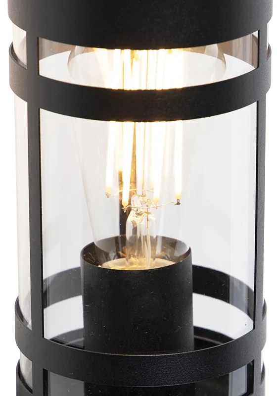 Vonkajšia nástenná lampa čierna s pohybovým senzorom IP44 - Gleam