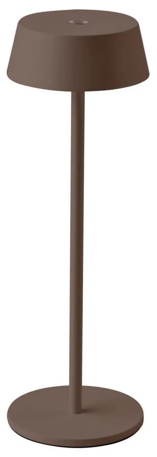 LED Vonkajšia stmievateľná dotyková dobíjacia stolná lampa LED/2W/5V IP54 hnedá