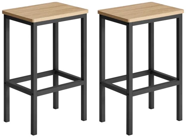 Barová stolička OSKAR LBC065B11 sonoma / čierne nohy