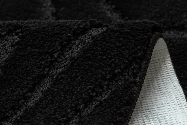 Kúpeľňový koberček SUPREME WAVES vlny, čierny