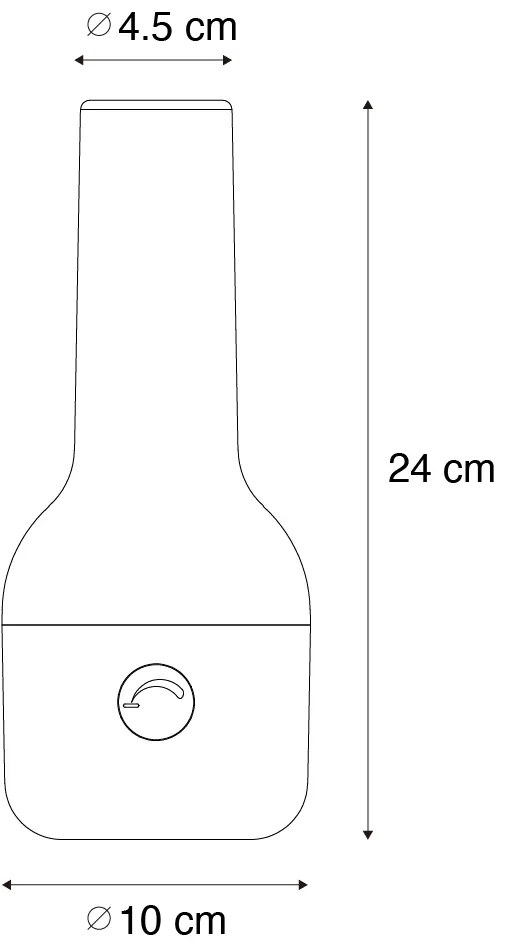 Sada 2 vonkajších stolných lamp béžových s bielou vrátane dobíjateľného LED - Haard