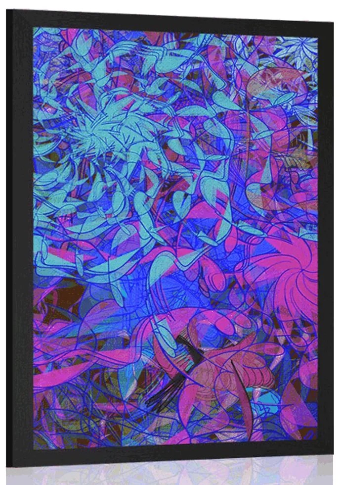 Plagát moderná abstrakcia v zaujímavom prevedení - 60x90 silver