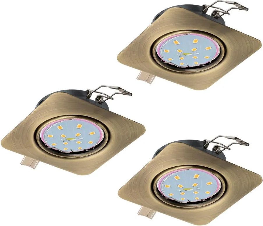 Eglo 94269 - SADA 3x LED Podhľadové svietidlo PENETO 3xGU10-LED/5W/230V
