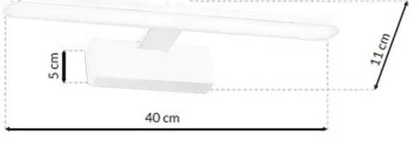Nástenné LED svietidlo Splash, 1x LED 8w, 4000k, (40 cm), w
