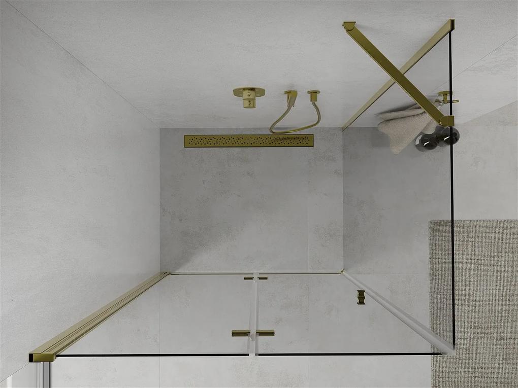 Mexen Lima sprchovací kút 90x70 cm, priehľadná, zlatá, 856-090-070-50-00