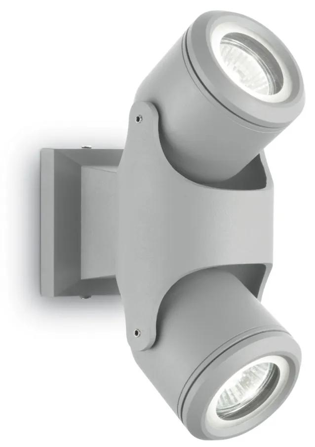 IDEAL LUX Vonkajšie nástenné bodové svietidlo XENO, sivé
