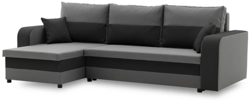 Rohová rozkladacia sedačka RENTO, 238x85x139, haiti 14/haiti 17