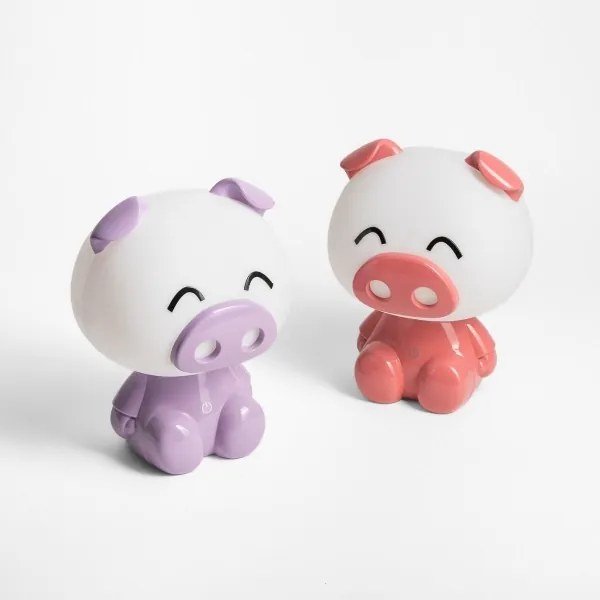 Zuma Line KDR-603B-PK - LED Detská dotyková stolná lampa PIG LED/3W/230V