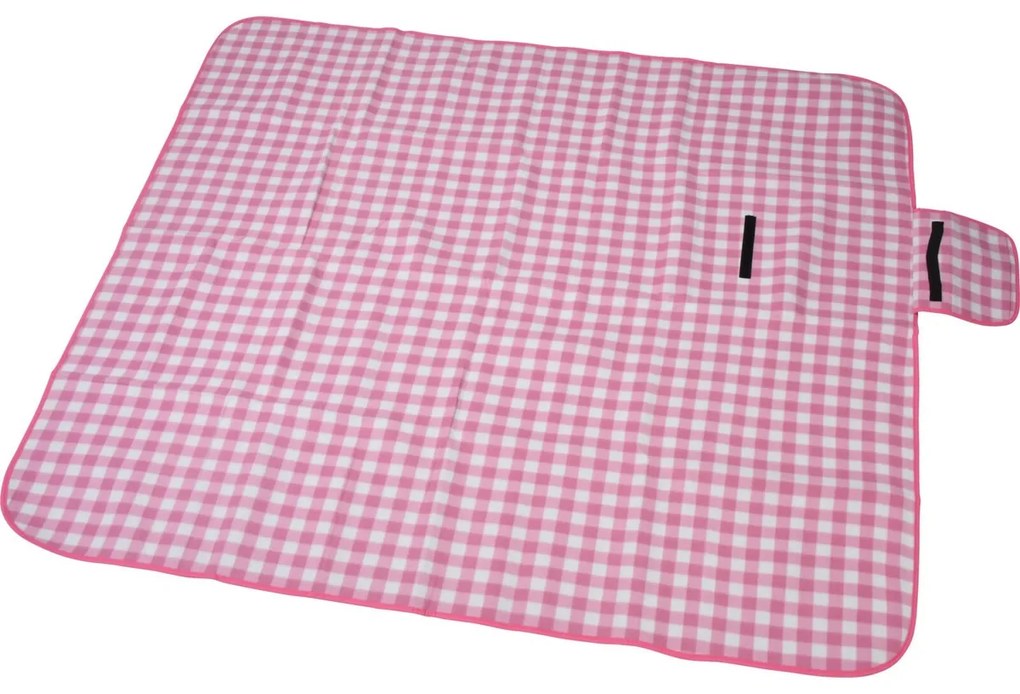 Pikniková deka Kocka 130 x 150 cm, ružová