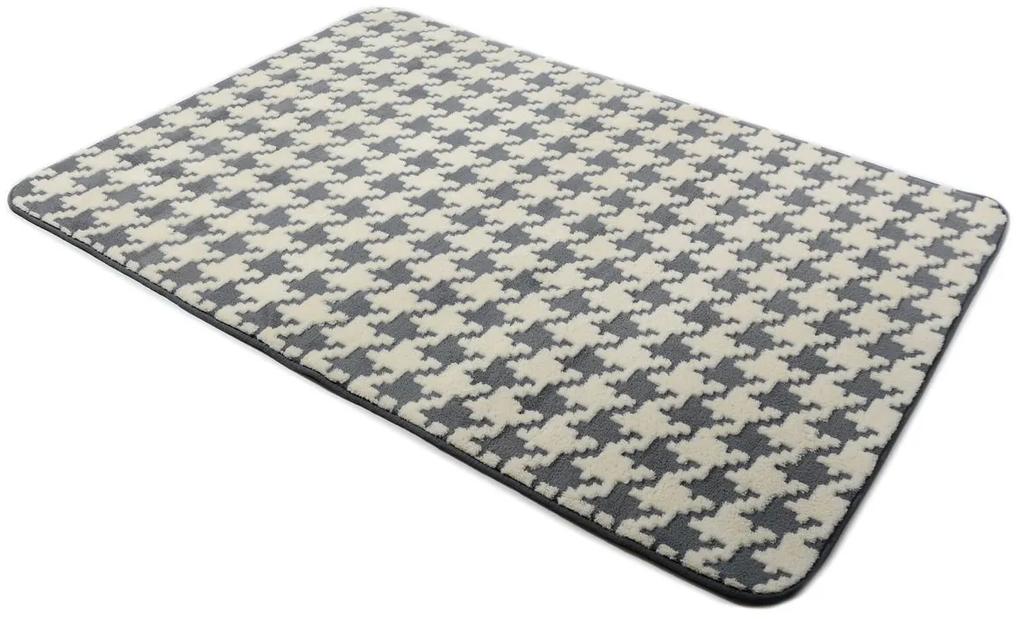 Tutumi Clover, plyšový koberec 140x200 cm, šedá, SHG-04006