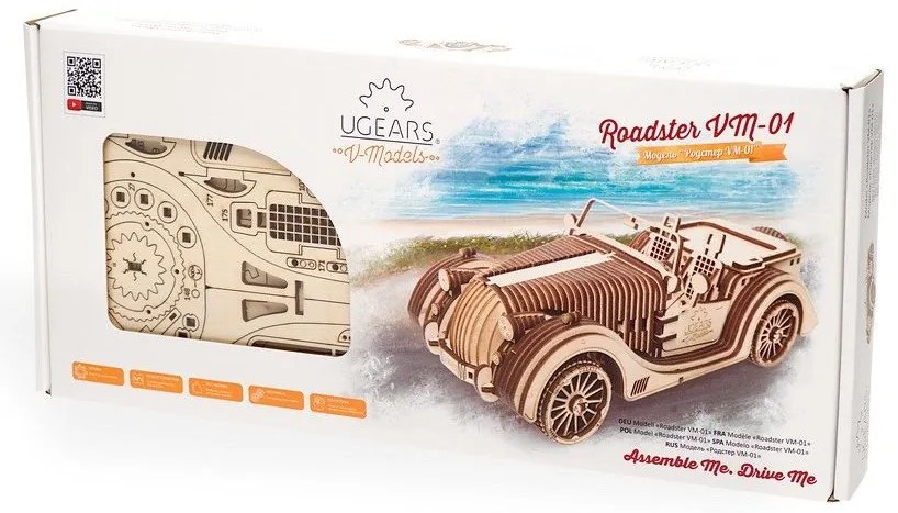 Ugears 3D puzzle Roadster VM-01, 437 ks