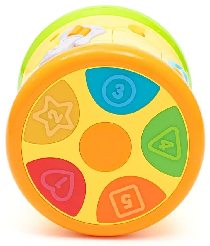 Baby Mix Obojstranný dynamický bubon, žltý