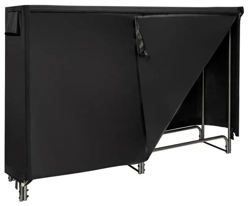 Stojan na palivové drevo vonkajší kovový 184 x 35,5 x 122,5 cm Stojan na palivové drevo s vodotesným krytom