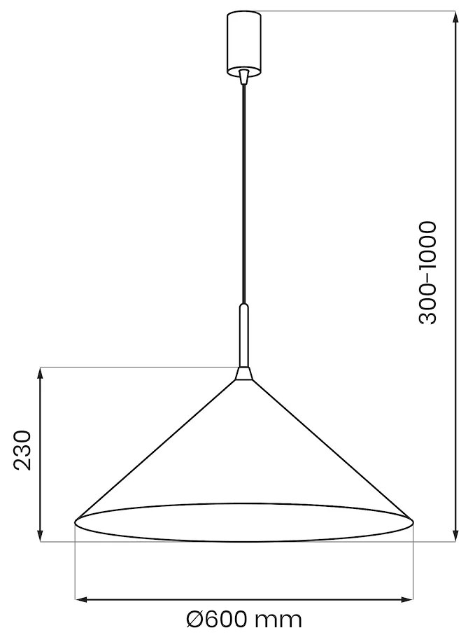 EUlight Závesné svietidlo Capital, 1x čierne kovové tienidlo, (fi 60cm), b