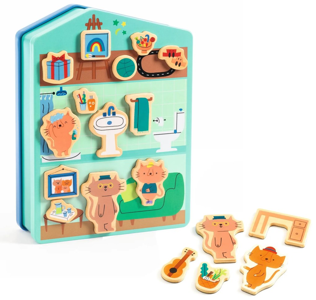 Plechový domček s magnetmi