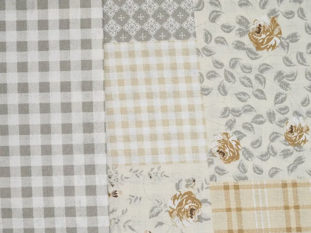 Obliečky z Renforcé bavlny PATCHWORK béžové Rozmer obliečky: 70 x 90 cm | 140 x 200 cm